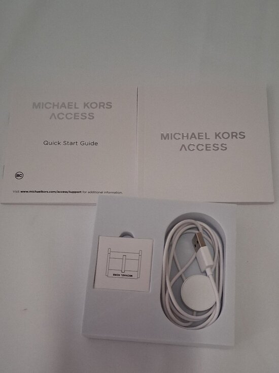 Title: Michael Kors Access Runway Smartwatch MKT5057 – Two-Tone Gold & White main image 7